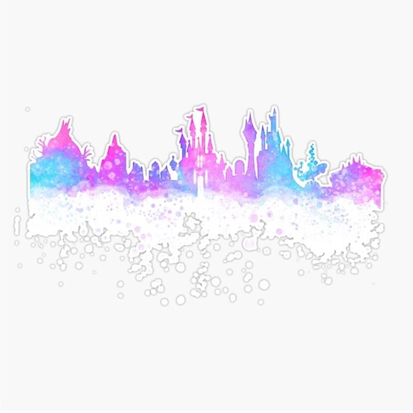 Other - Orlando Florida Magic park Watercolor Silhouette Vinyl Decal Sticker Car